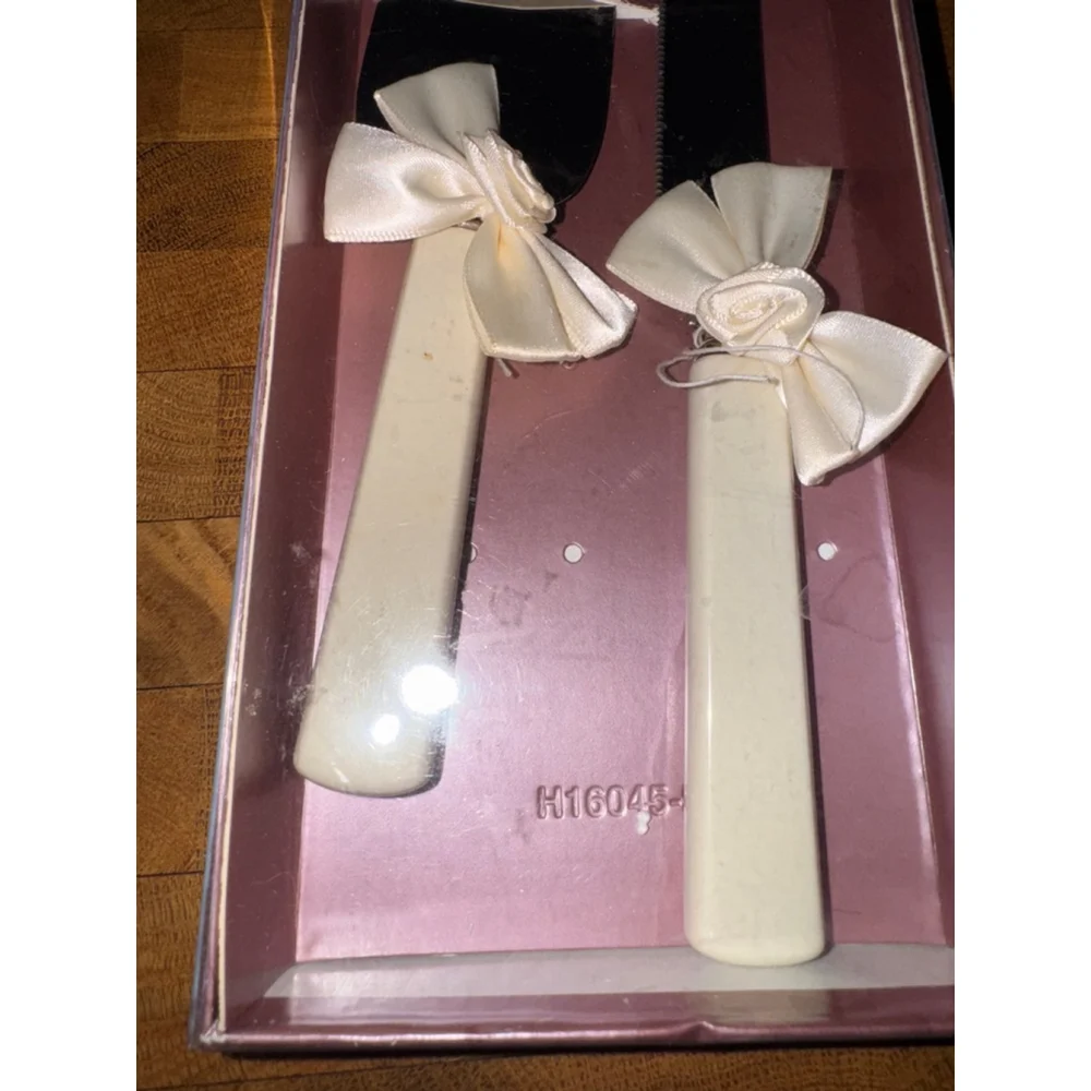 Vintage Hortense B. Hewitt Co. Cake Knife and Server Set Ivory New